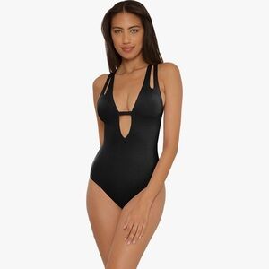 BECCA | Prism Cutout One-Piece Swimsuit, Black, Size SP, NWT